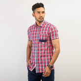 Shirt:Short Sleeve_Trendy Fit_Check_174#1