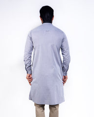 Men's Casual Panjabi in Ash 264#1