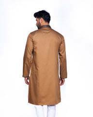 Regular Fit Panjabi for Men – Bone Brown Stripe 172#3