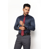 Shirt:Full Sleeve Blue Door_Regular Fit_ Stripe_296#1