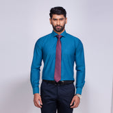 Shirt:Full Sleeve Blue Door_Regular Fit_Dobby_312#4
