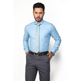Shirt:Full Sleeve Blue Door_Regular Fit_ Dobby_293#1