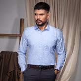 Shirt:Full Sleeve_Regular Fit_Stripe_363#1