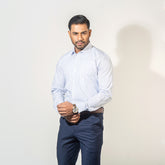 Shirt:Full Sleeve_Regular Fit_Stripe_348#1