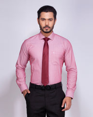 Blue Door Maroon Dobby Formal Shirt – Regular Fit
