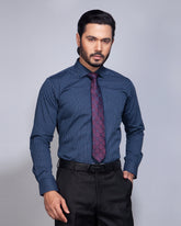 Blue Stripe Cotton Formal Shirt for Men