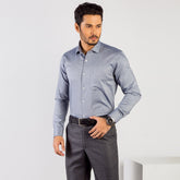 Shirt:Full Sleeve_Regular Fit_Herringbone_336#1