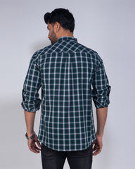 Full Sleeve Check Casual Shirt For Men 458#1