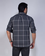 Ash Check Casual Shirt For Men 462#1