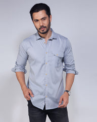 Men's Ash Color Casual Shirt