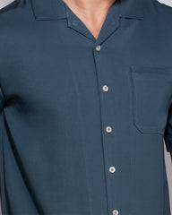 Men's Cuban Collar Shirt – Drop Shoulder 106#2