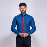 Shirt:Full Sleeve Blue Door_Regular Fit_Dobby_312#1