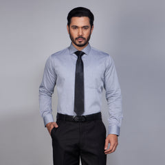 Shirt:Full Sleeve Blue Door_Regular Fit_Dobby_319#1