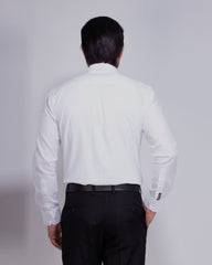 Blue Door White Formal Shirt – Dobby Weave 298#1
