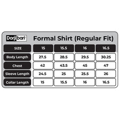 Men's Regular Fit Formal Shirt 381#3