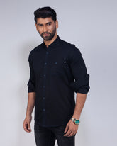 Jet Black Full Sleeve Casual Shirt