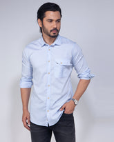 Men's Sky Blue Casual Shirt