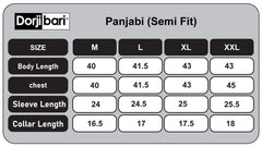 Panjabi:Semi Fit_Solid-Slub _349#1
