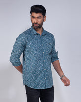 Printed Green Full Sleeve Casual Shirt