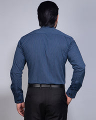 Regular Fit Stripe Cotton Formal Shirt 383#1