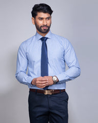 Sky Blue Regular Fit Formal Shirt