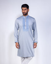 Slate Gray Tencel Regular Fit Panjabi for Men