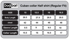 Men's Regular Fit Printed Cuban Collar Shirt 108#1