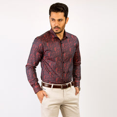 Shirt:Full Sleeve Blue Door_Regular Fit_ Print_268#1