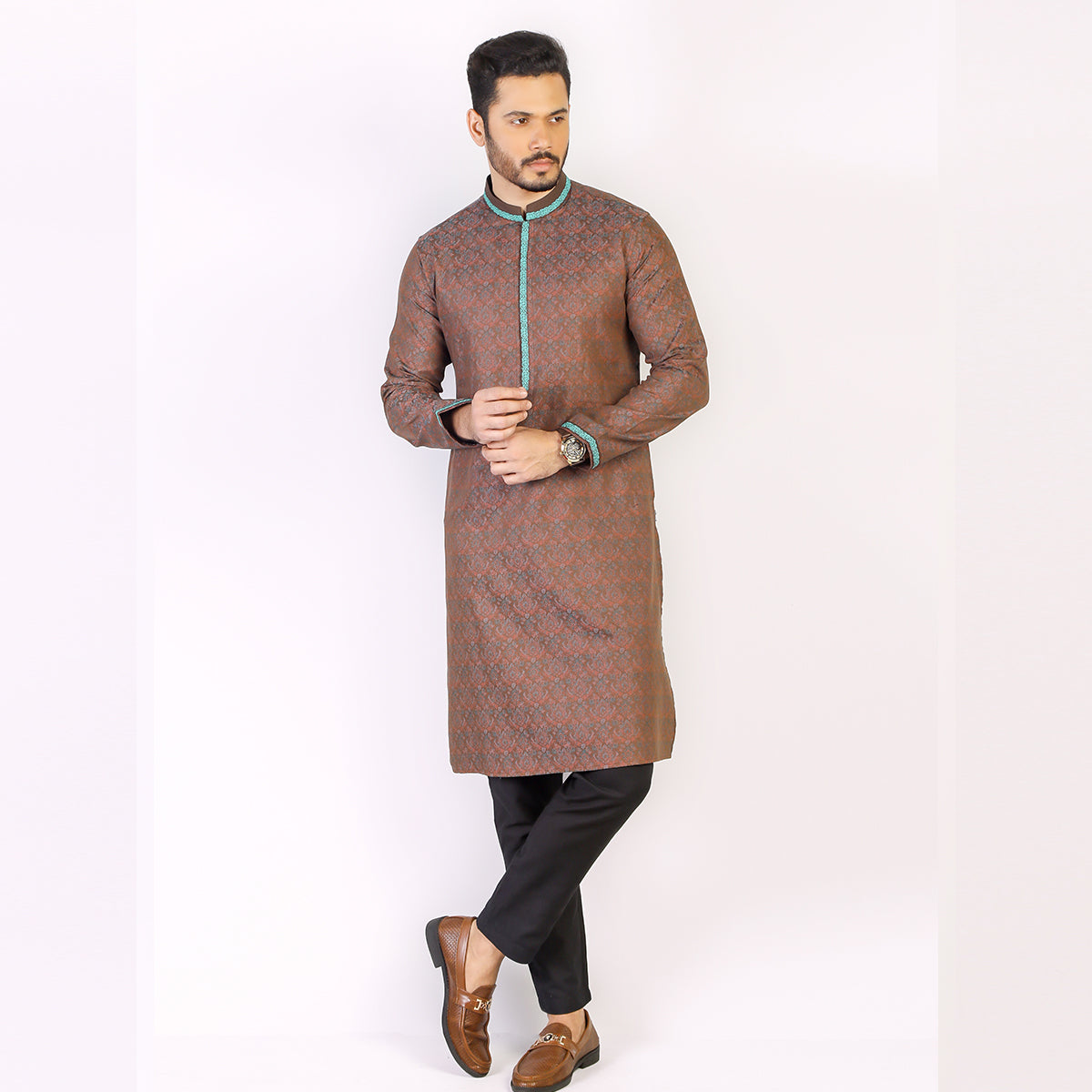 Panjabi:Semi Fit_Solid-Slub_304#2