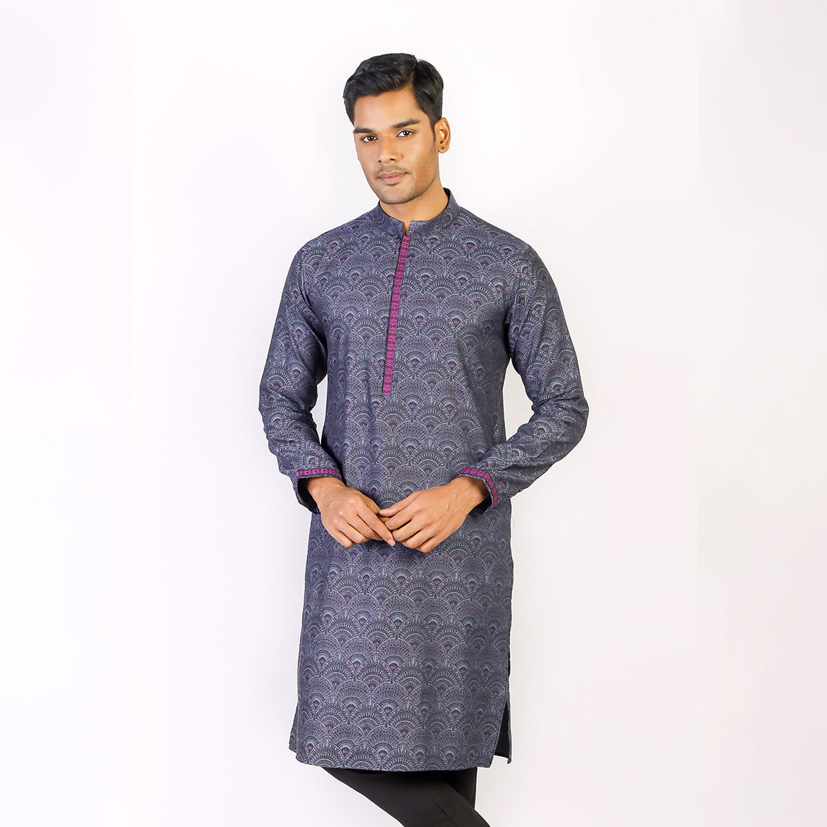 Panjabi:Semi Fit_Solid-Slub_303#1