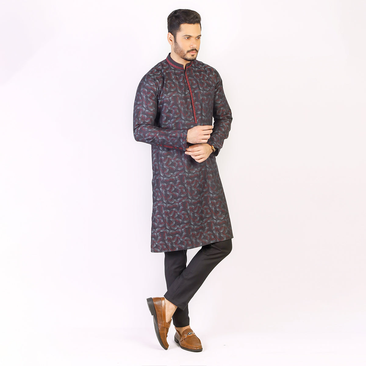 Panjabi:Semi Fit_Solid-Slub_302#1