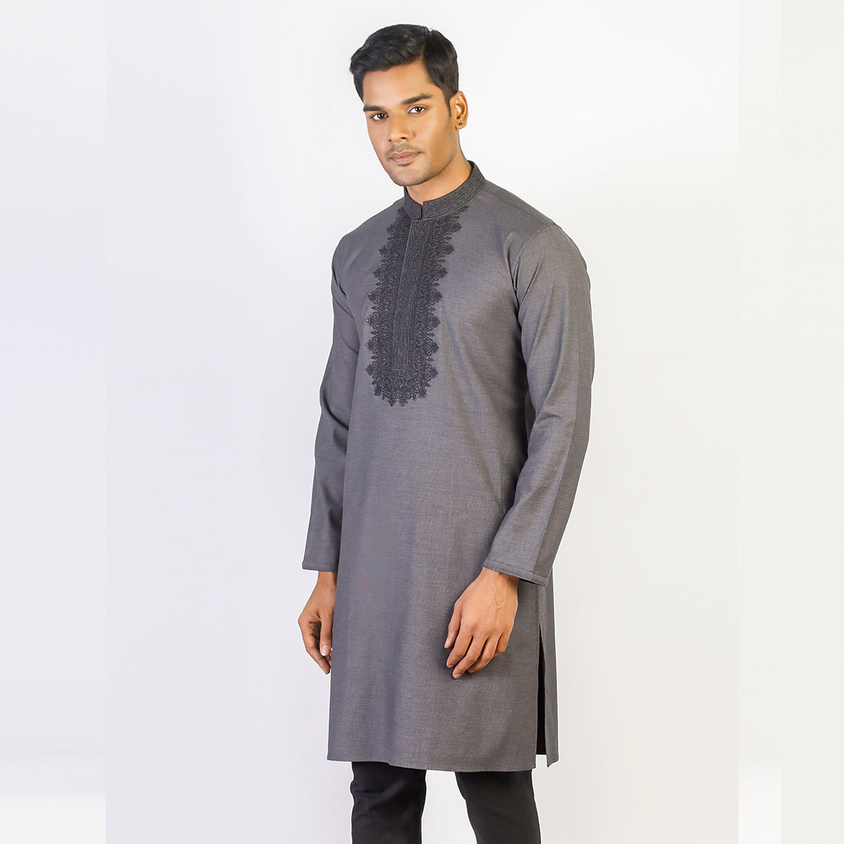 Panjabi:Semi Fit_Solid-Slub_289#1