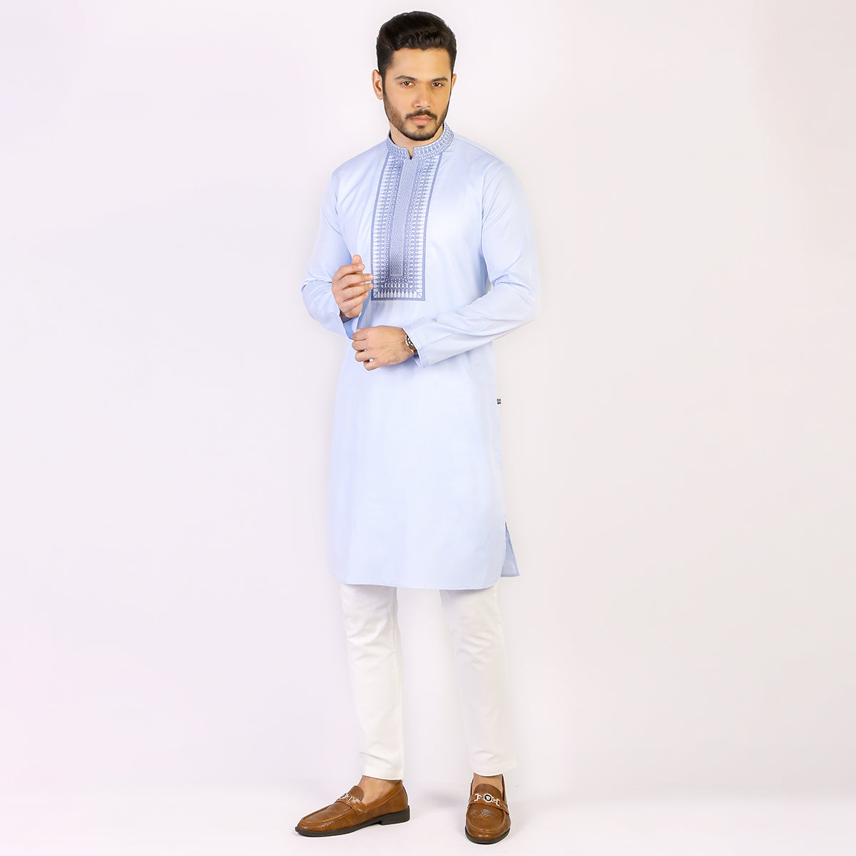 Panjabi:Semi Fit_Solid-Slub_294#1