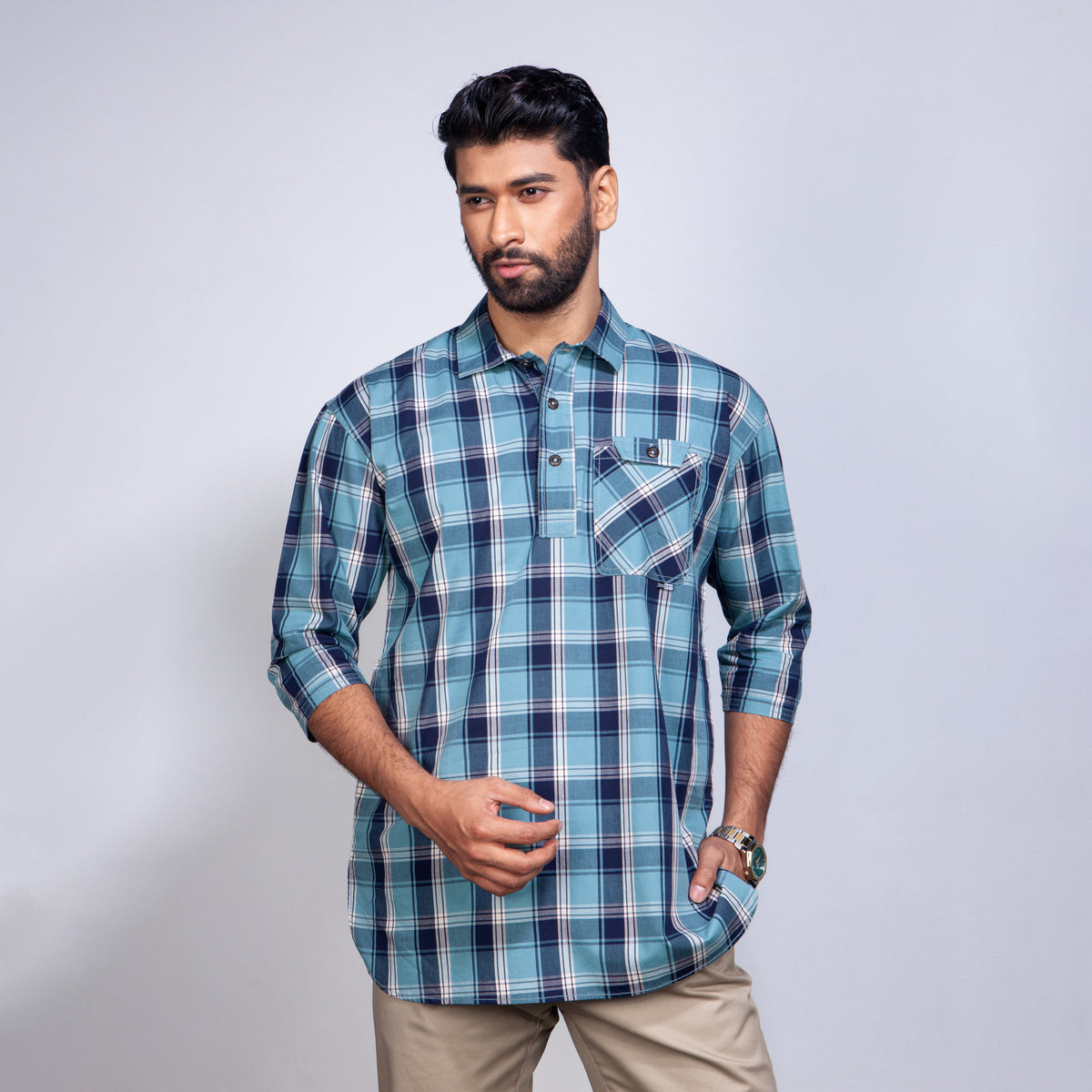 Fatua:3Quarter Sleeve_Trendy Fit_ Check_213#2