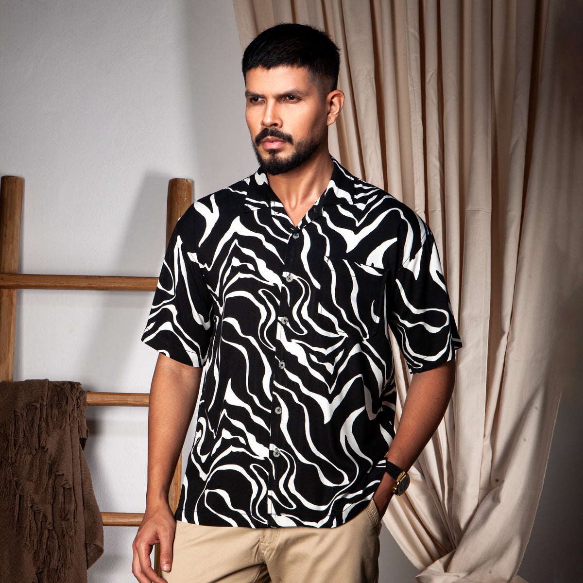 Cuban Collar Shirt_Drop Shoulder_102#2