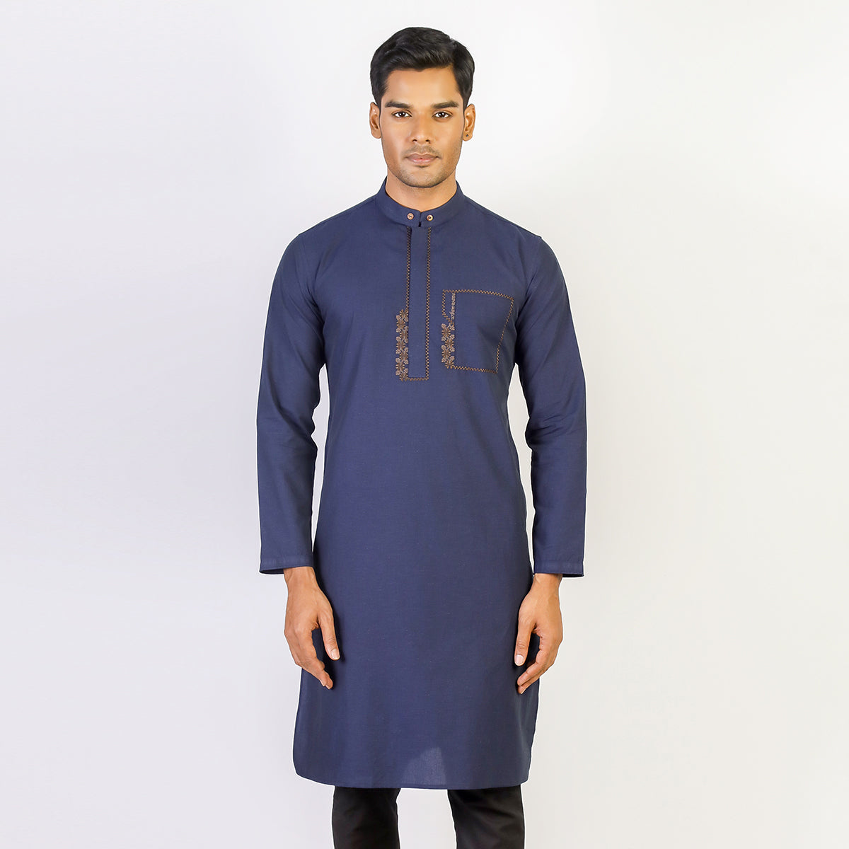 Panjabi:Semi Fit_Solid-Slub_309#3