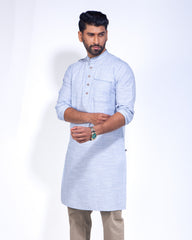 Light Sky Print Casual Panjabi for Men 265#2