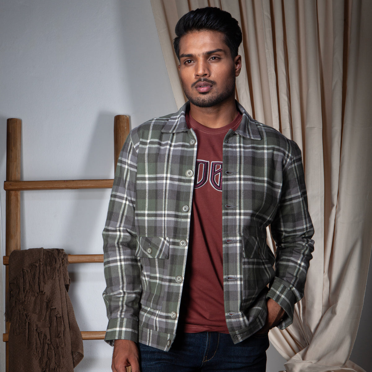 Streetwear Jacket:Full Sleeve_Semi Fit_Check_105#2