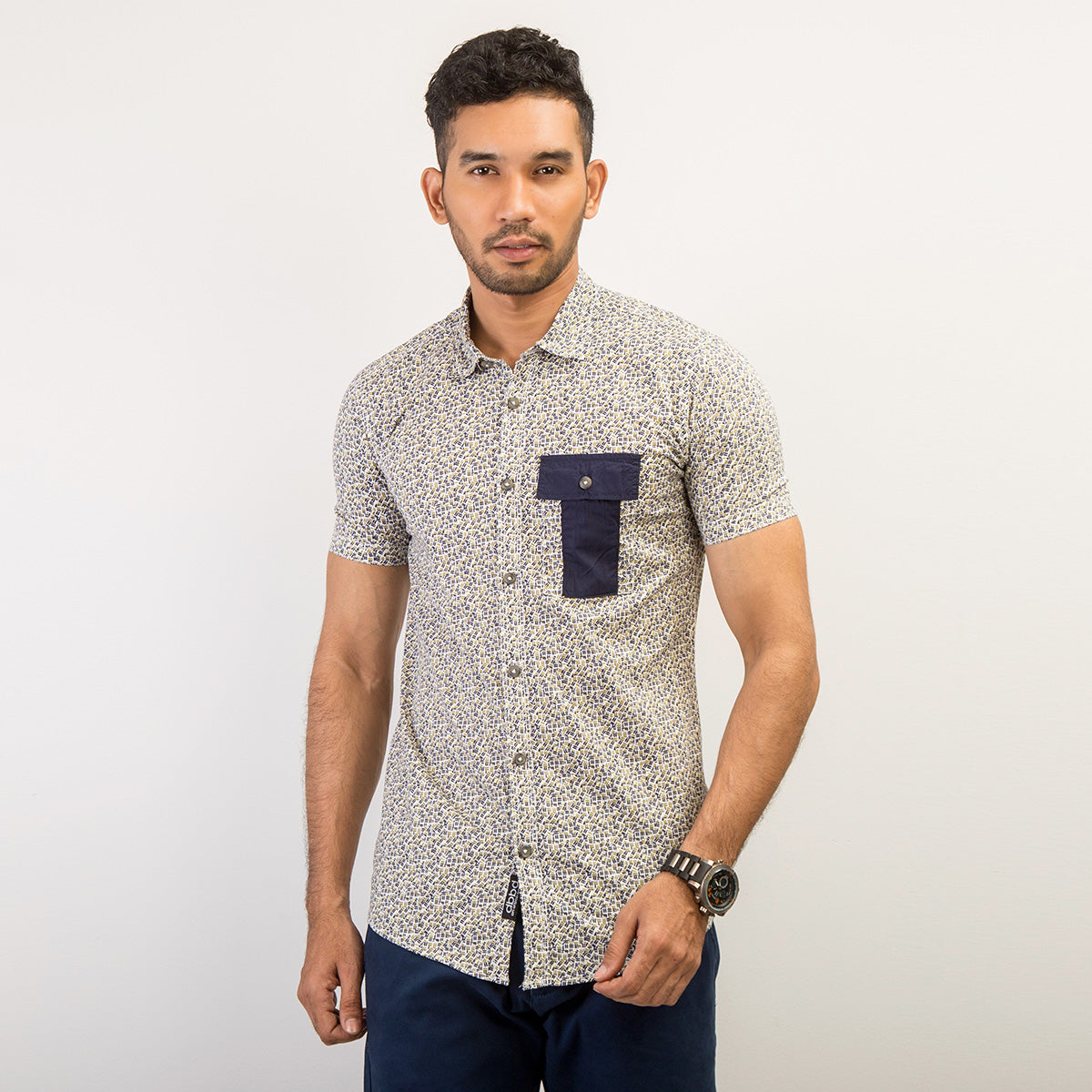 Shirt:Short Sleeve_Trendy Fit_Print_176#2