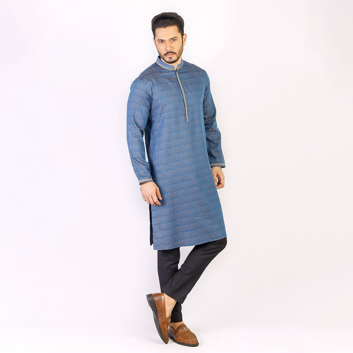 Panjabi:Semi Fit_Solid-Slub_304#1