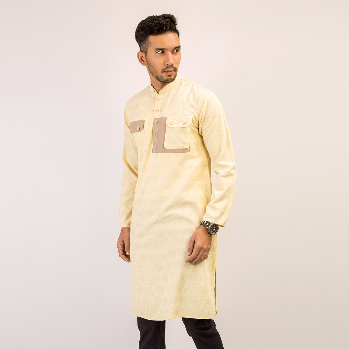 Panjabi: Trendy Fit_Solid_248#3