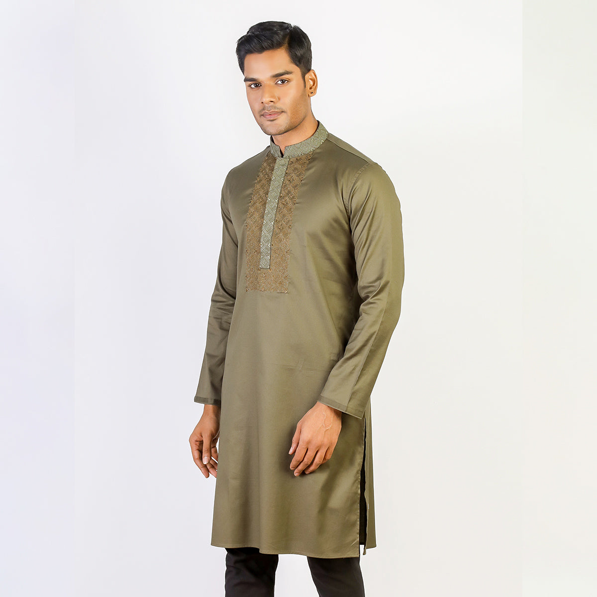 Panjabi:Semi Fit_Solid-Slub_288#2