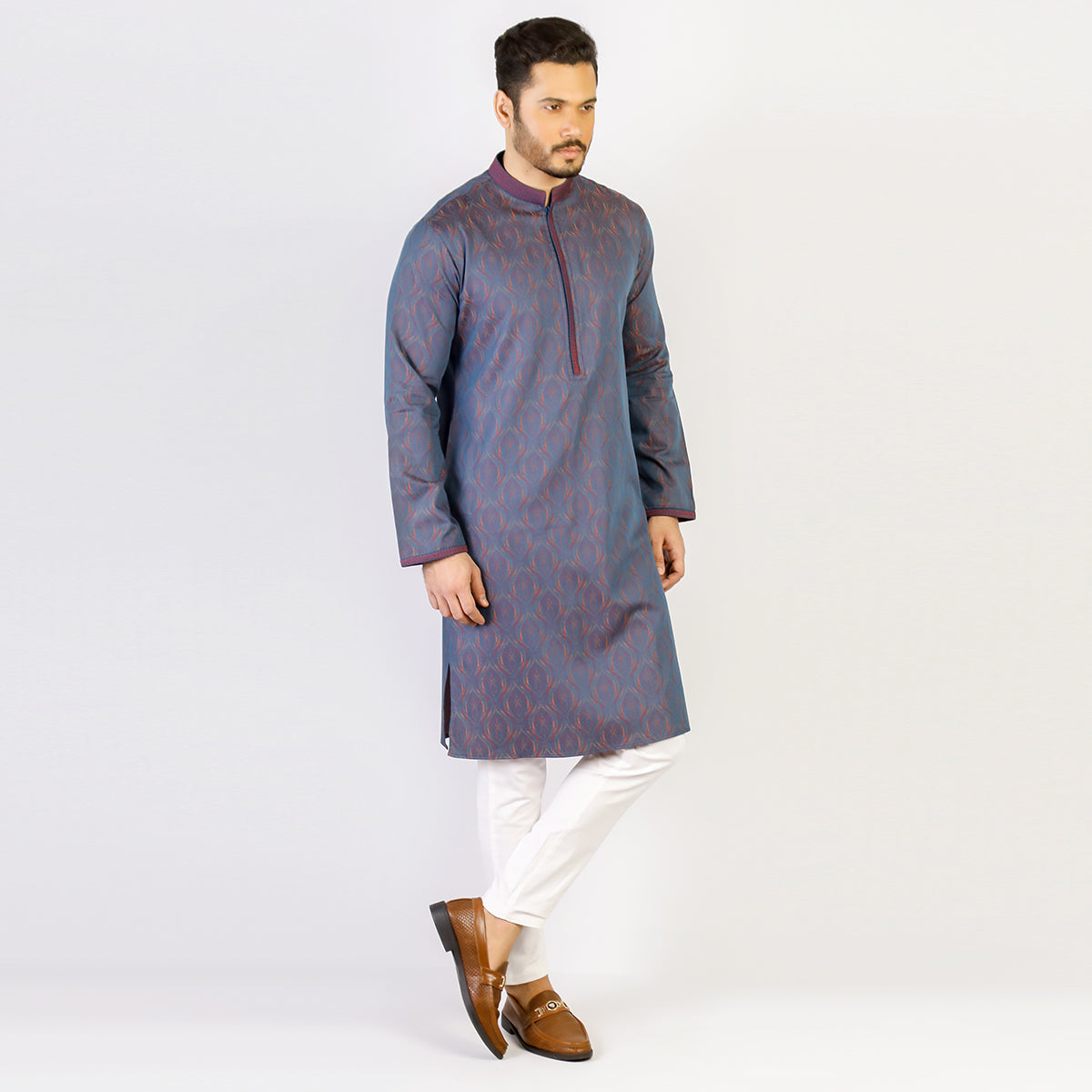 Panjabi:Semi Fit_Solid-Slub_301#3