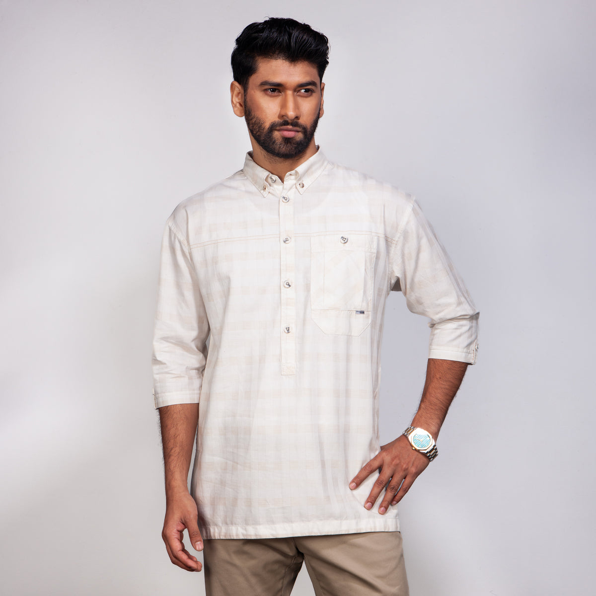 Fatua:3Quarter Sleeve_Trendy Fit_ Check_212#2