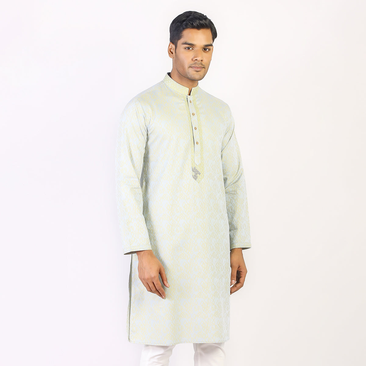 Panjabi:Semi Fit_Solid-Slub_308#3