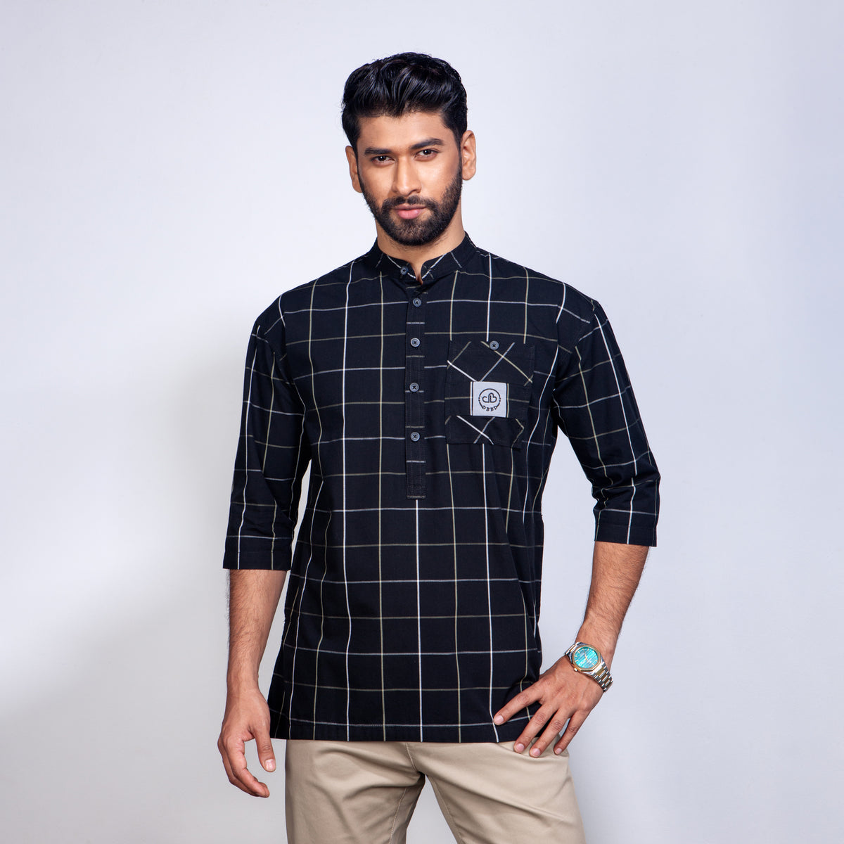 Fatua:3Quarter Sleeve_Trendy Fit_ Check_211#2