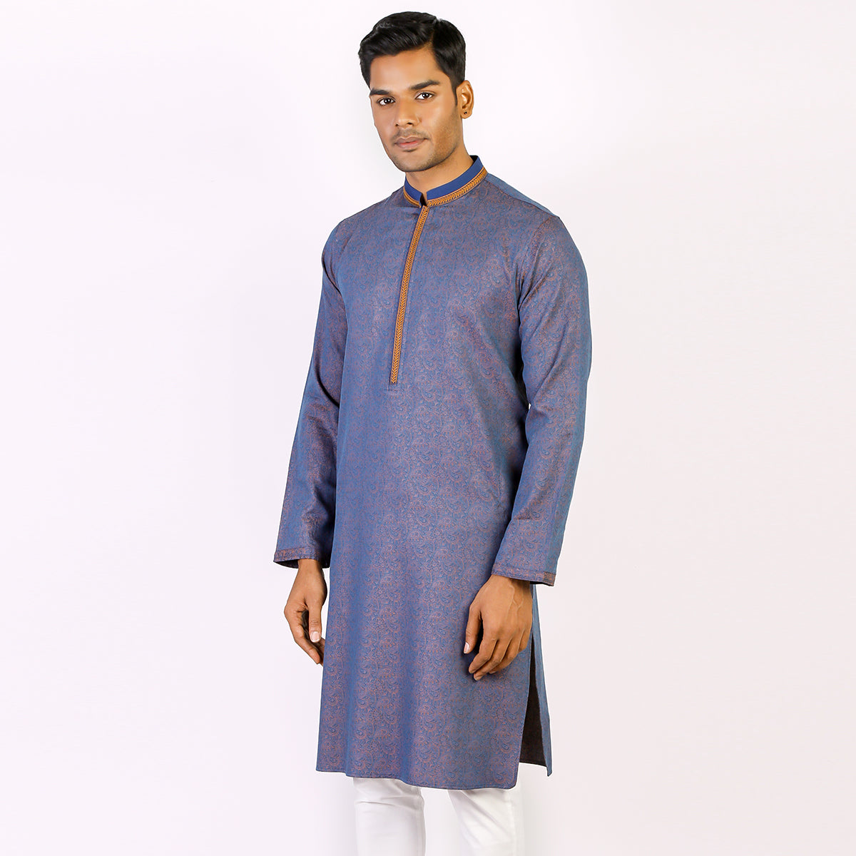 Panjabi:Semi Fit_Solid-Slub_298#3