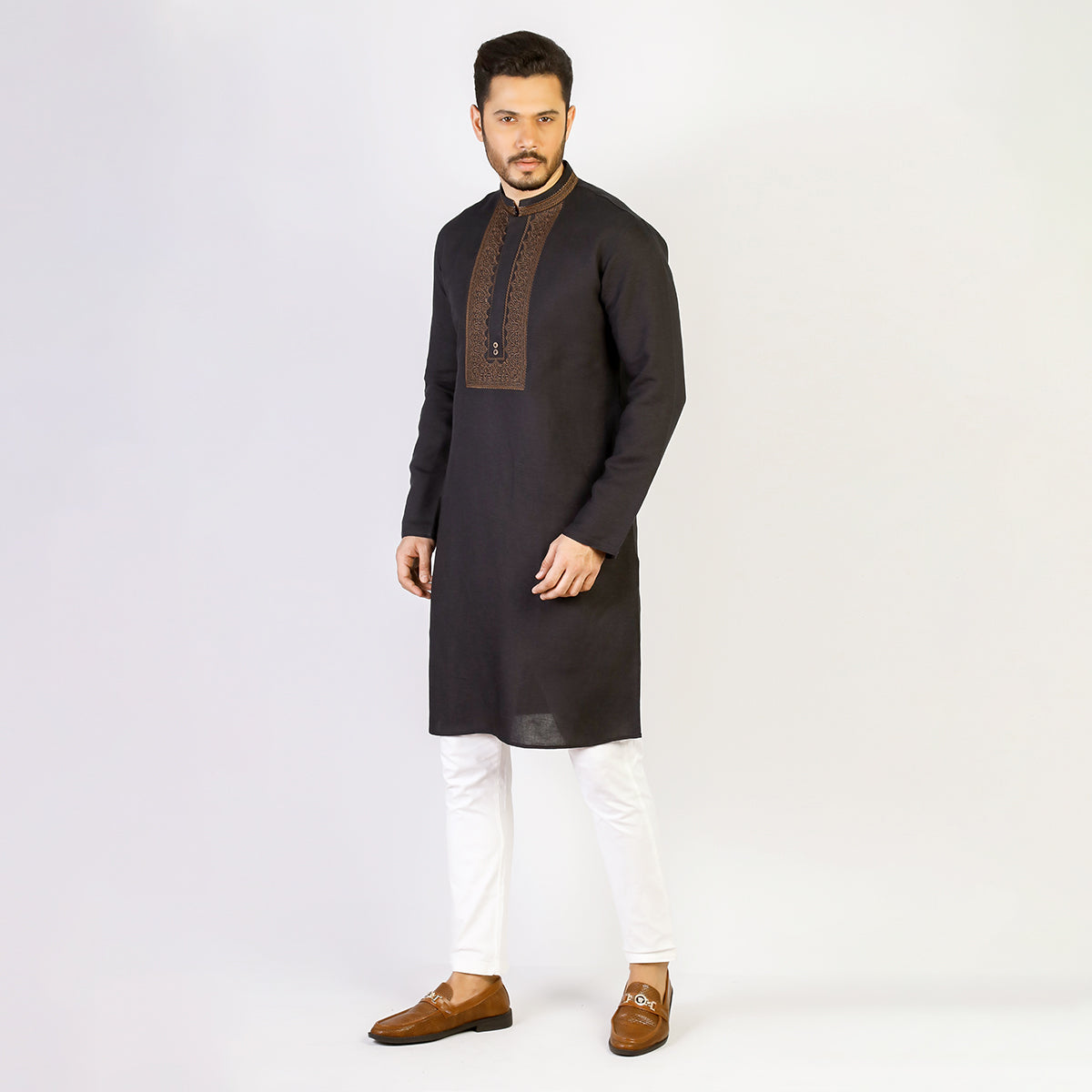 Panjabi:Semi Fit_Solid-Slub_292#1