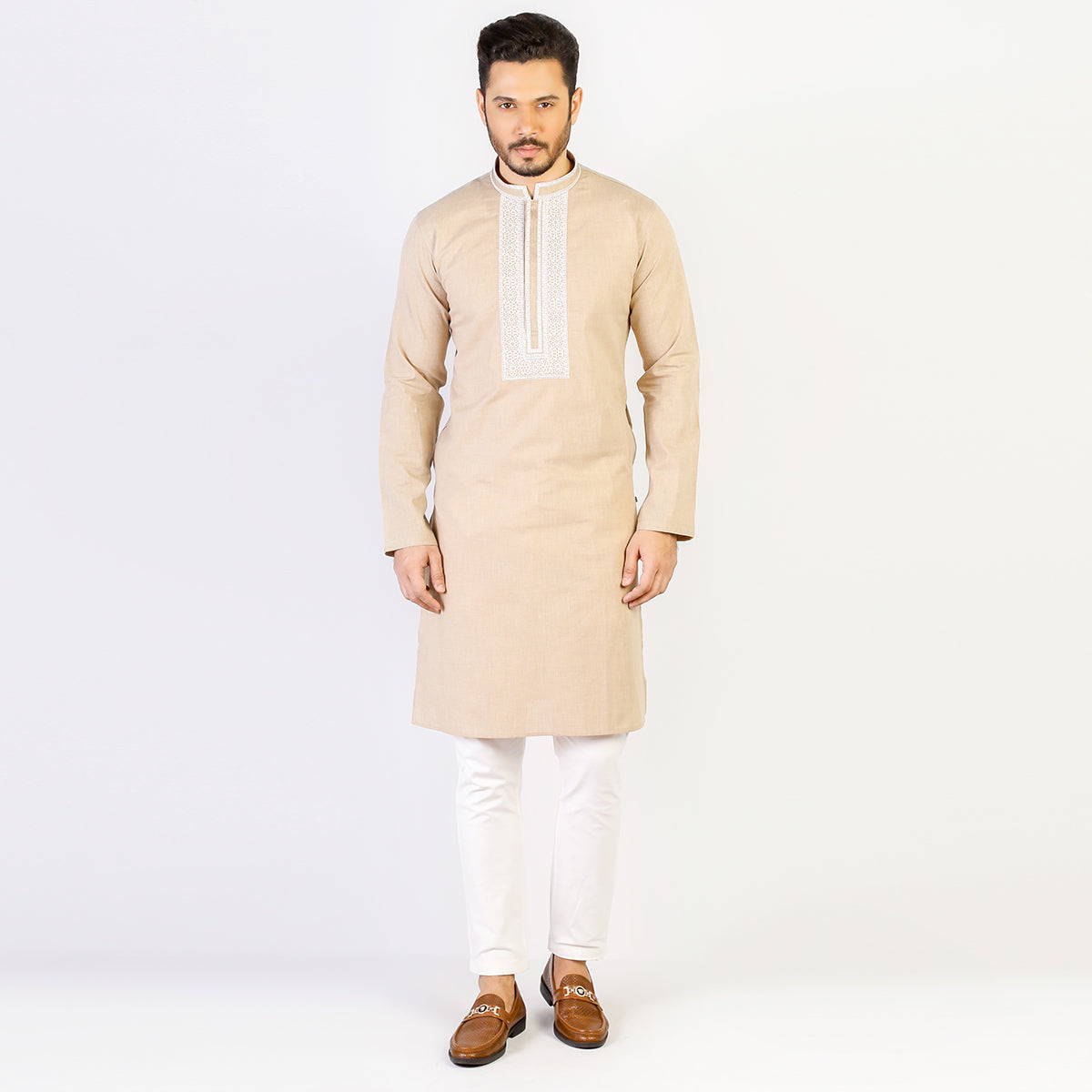 Panjabi:Semi Fit_Solid-Slub_285#1