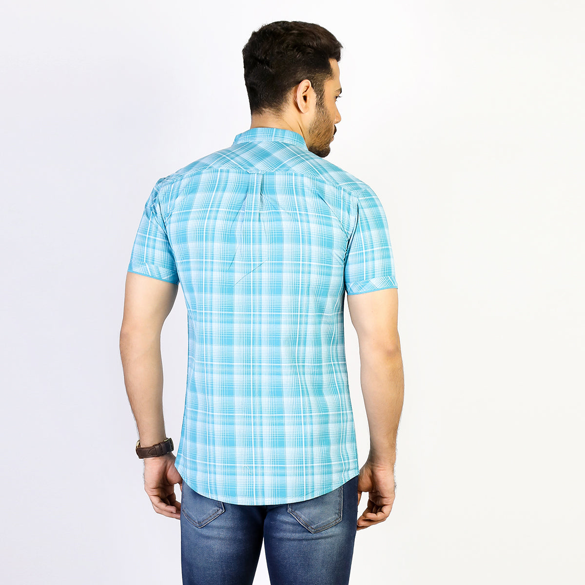 Shirt:Short Sleeve_Trendy Fit_Check_178#2